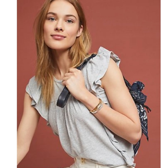 NWT Anthropologie Arianna Flutter sleeved Top - Picture 5 of 5